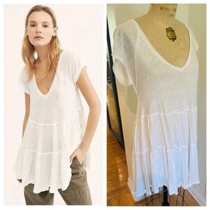 Free People We The Free Sunshine In The Rain Tee, Medium (oversized), White